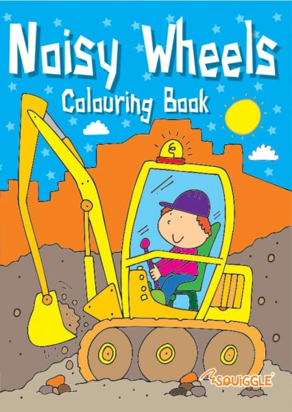 Space/Noisy Wheels Colouring Book