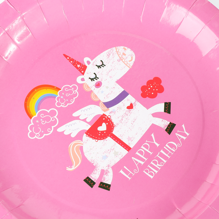 16 Unicorn Paper 9" Party Plates