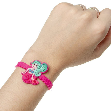 6 Adjustable Mermaid Rubber Bracelets