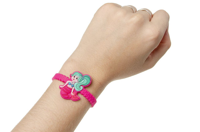 6 Adjustable Mermaid Rubber Bracelets