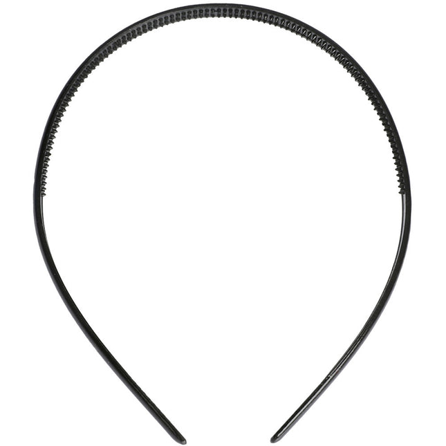 3 Black Plastic Hairbands