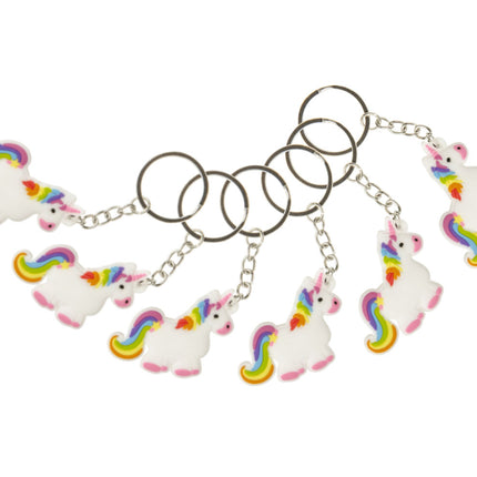6 Unicorn Keychains