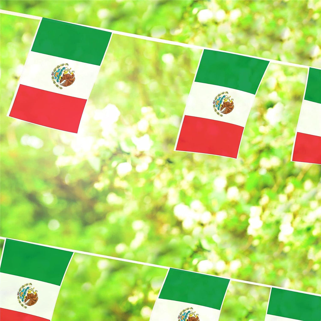 Mexico Flag 10m Rectangular Bunting