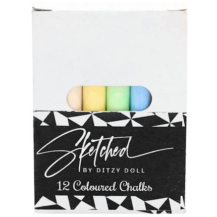 12 Coloured Chalks