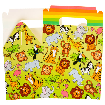6 Wild Animal Party Food Lunch Boxes