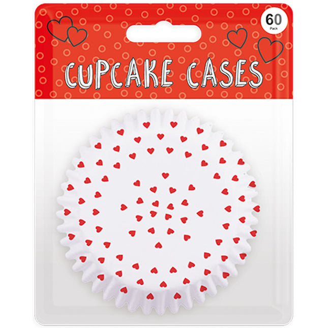 60 Valentine's Printed Cupcake Cases