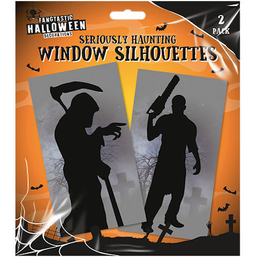 2 Halloween Window Silhouettes