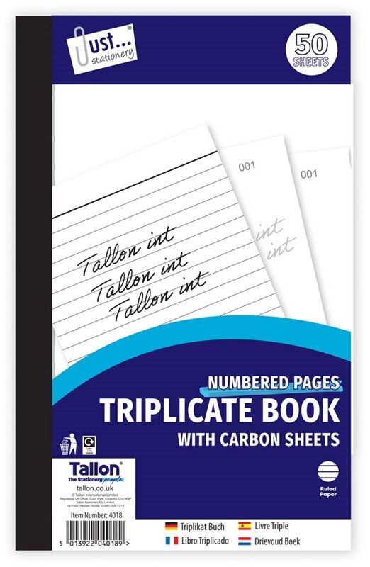 1-50 Triplicate Book