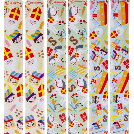 6 Sinterklass Slap Bracelets