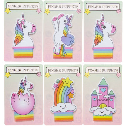 6 Unicorn Finger Puppets