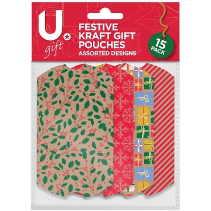 15 Festive Kraft Gift Pouches