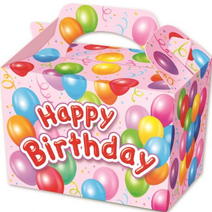 10 Pink Happy Birthday Boxes