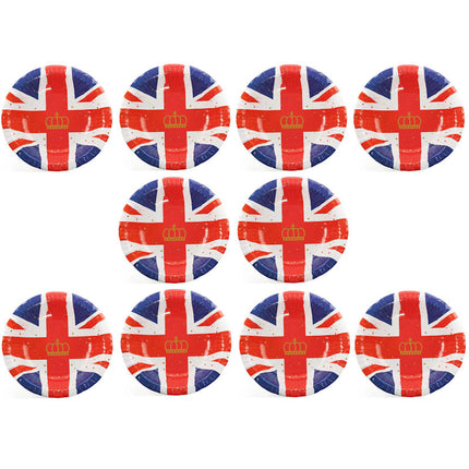 10 Union Jack 7.5'' Paper Bowls