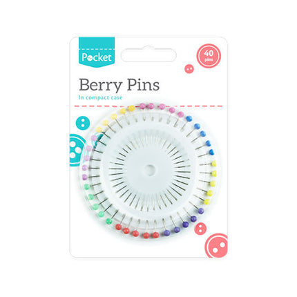 40 Coloured Berry Pins