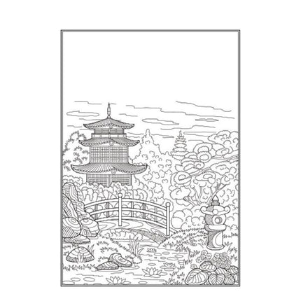 A4 Nature Scenery/Amazing City Colouring Book