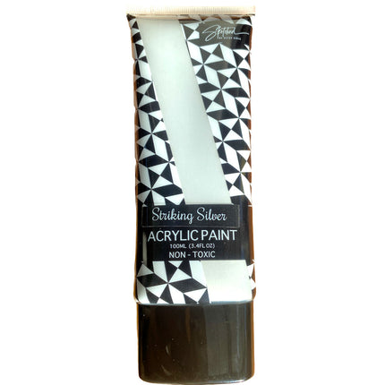 Striking Silver 100ml Acrylic Paint