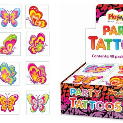 72 Butterfly Tattoos (6 Packs Of 12)
