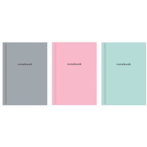 A6 Pastel Ruled Hardback Book - Assorted
