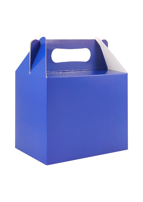 6 Royal Blue Party Lunch Boxes
