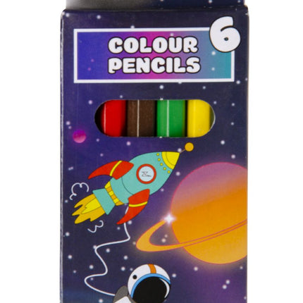 6 Space Halfsize Colouring Pencils