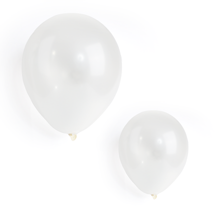 50 Pearlised Ivory 7" Latex Balloons