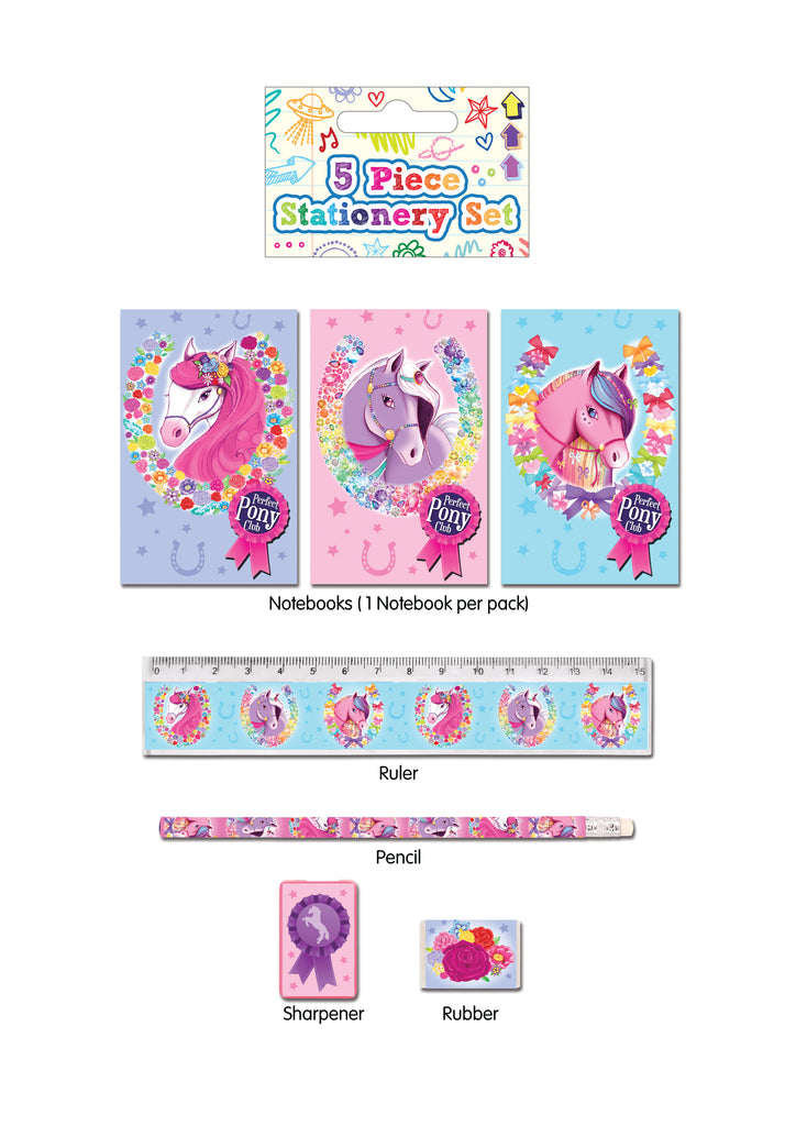 Pony 5 Piece Stationery Set