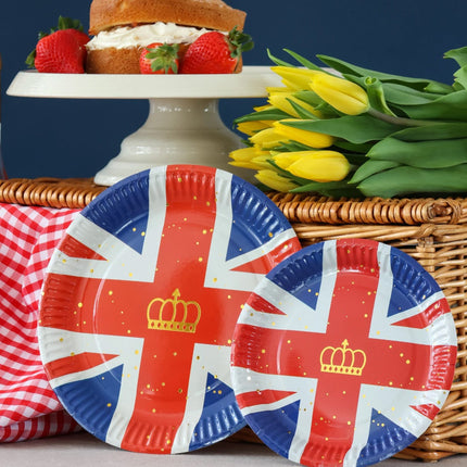 Union Jack 9'' Paper Plates 10 Pack