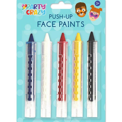 5 Push-Up Face Paint Crayons