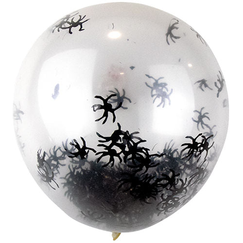 5 Halloween Spider Confetti Balloons