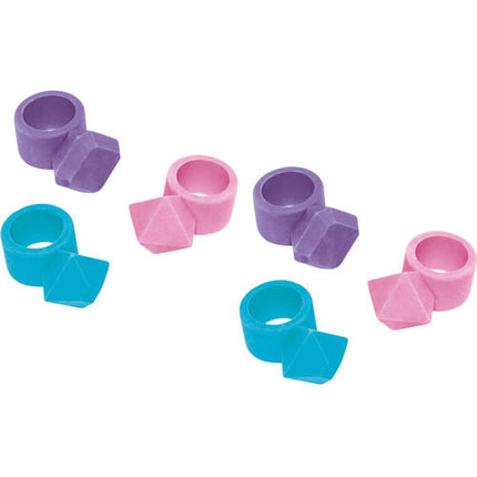 6 Large Ring Erasers