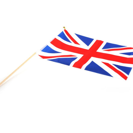 10 Wooden Union Jack Hand Flags