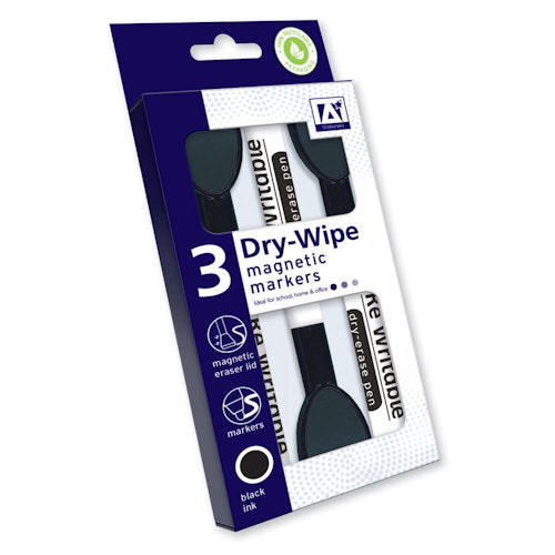 3 Pack Dry Wipe Markers