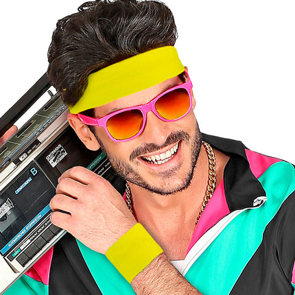 Pair of Neon Yellow Wristbands
