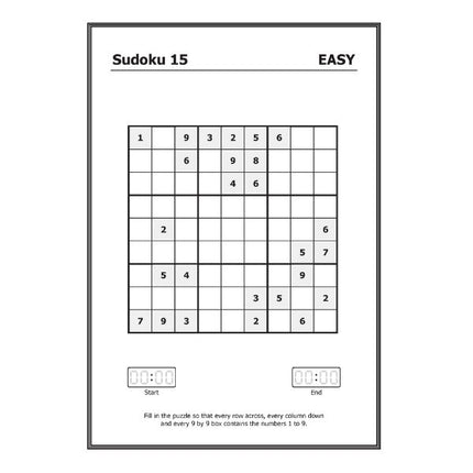 A4 Mega Large Print Modern Sudoku Book (Easy & Medium)