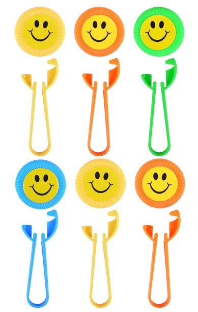 6 Happy Face Face Flying Disc Shooters