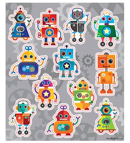 6 Robot Sticker Sheets