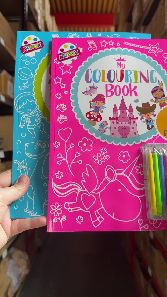 Girls Colouring Book & Pencils