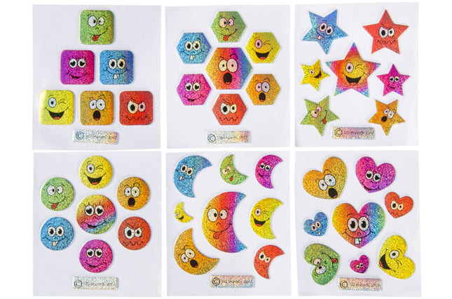Emotions Metallic Shiny Sticker Sheet