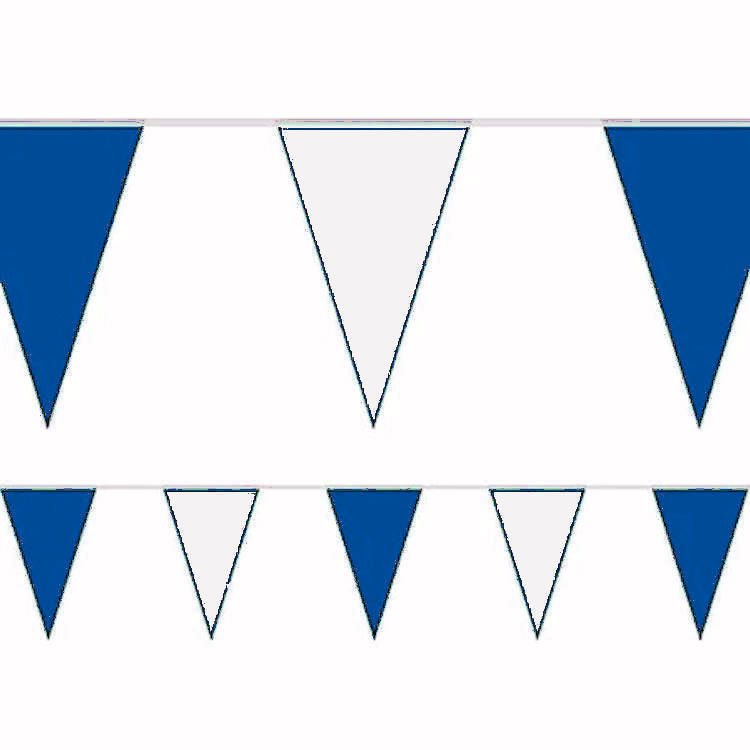 Royal Blue & White 10m Triangle Bunting