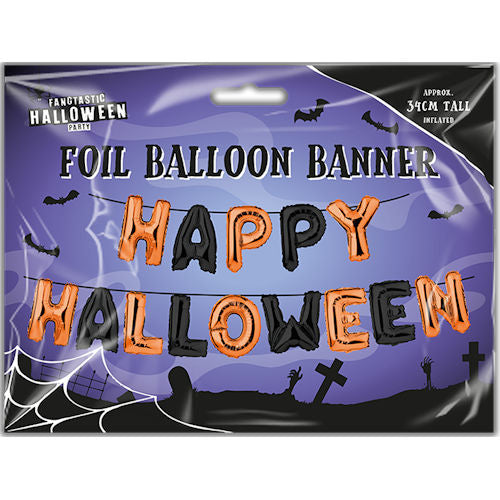 Happy Halloween 34cm Foil Balloon Banner