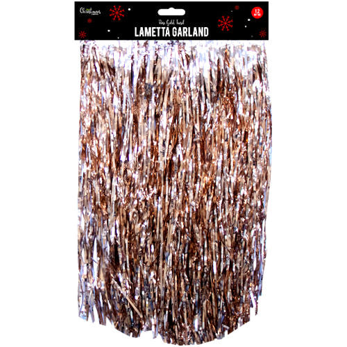 Christmas Rose Gold Lametta Garland