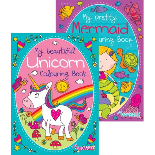 A4 Unicorn/Mermaid Colouring Book
