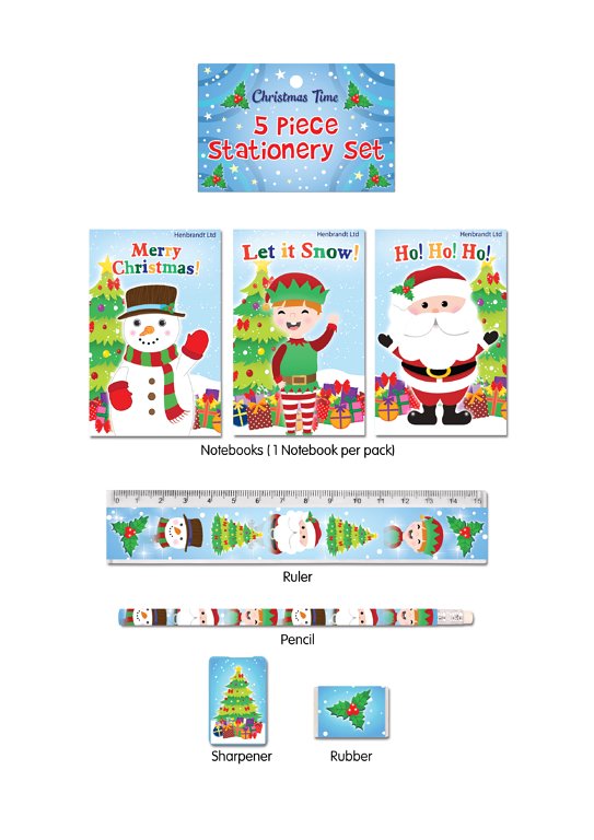 Christmas 5 Piece Stationery Set