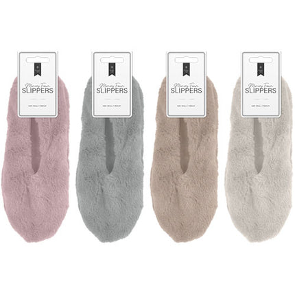 Ladies Small/Medium Faux Fur Memory Foam Slipper Socks