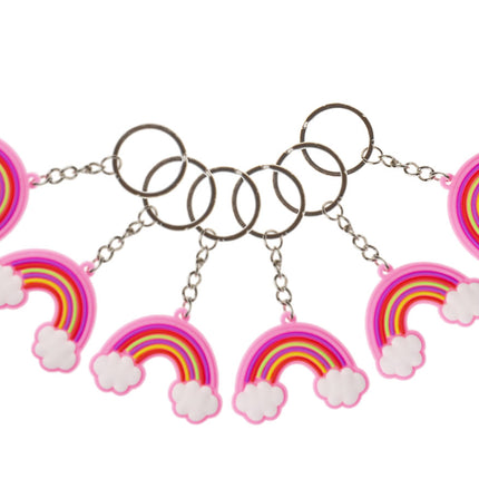 6 Rainbow Keychains