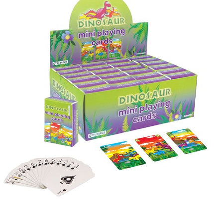 6 Dinosaur Miniature Playing Card Sets