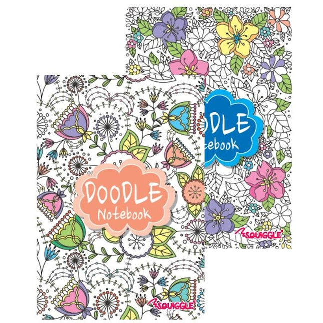 A5 Lined Doodle Notebook