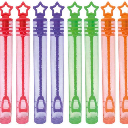12 Coloured Star Bubbles Tubes