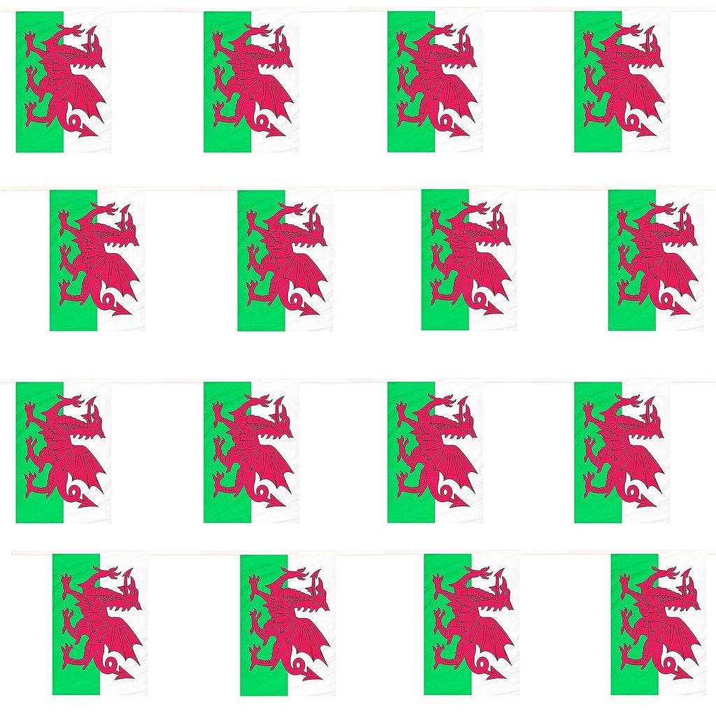 Wales Flag 10m Rectangular Bunting