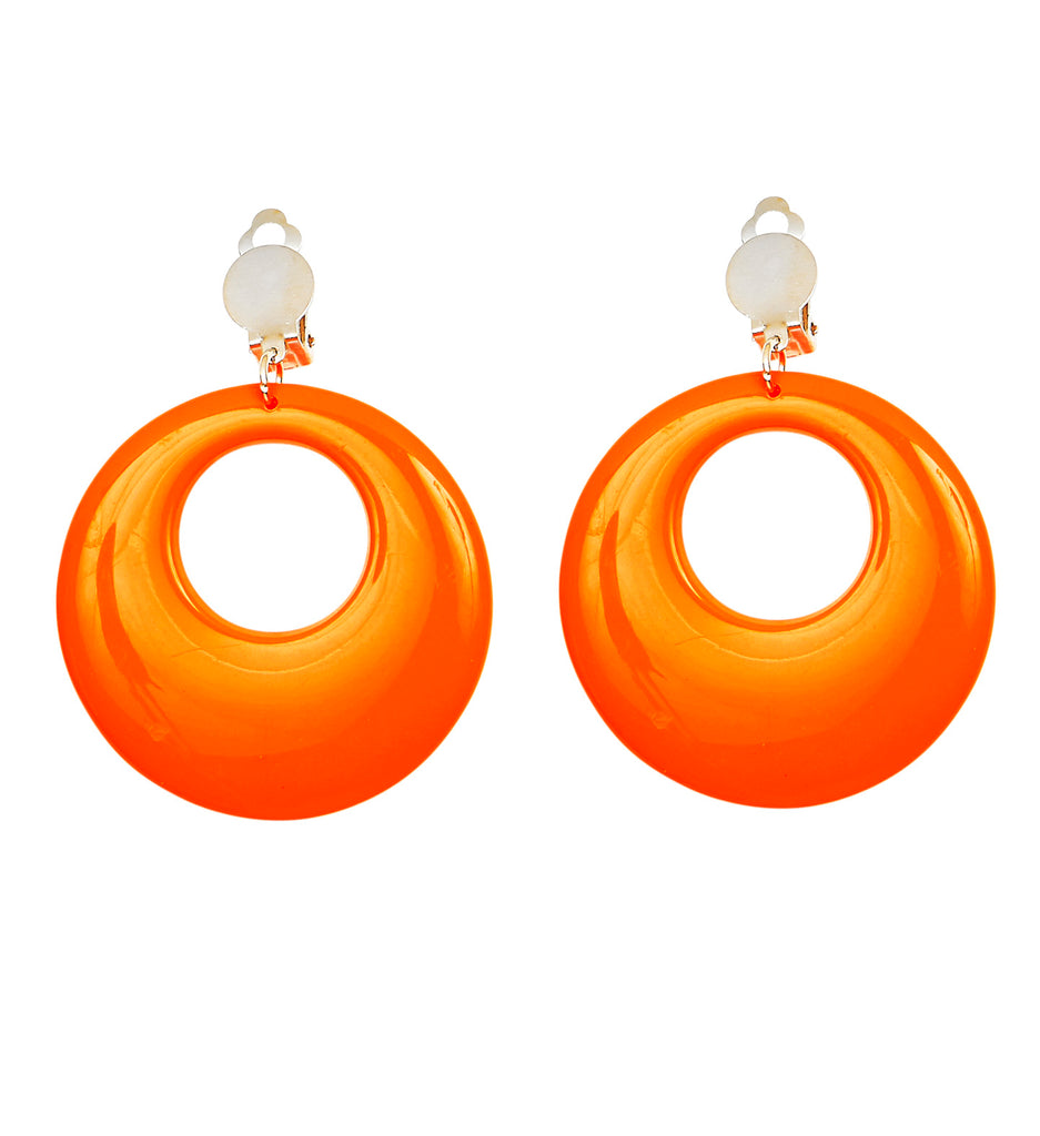 Pair of Neon Orange Earrings